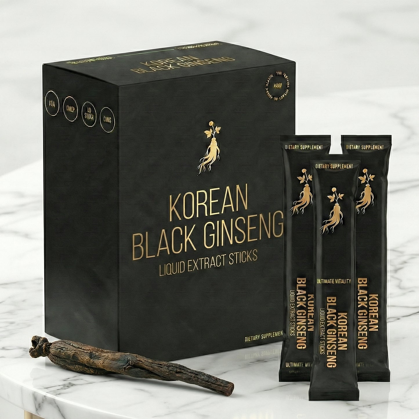 Korean Black Ginseng Extract Sticks (30 pack)