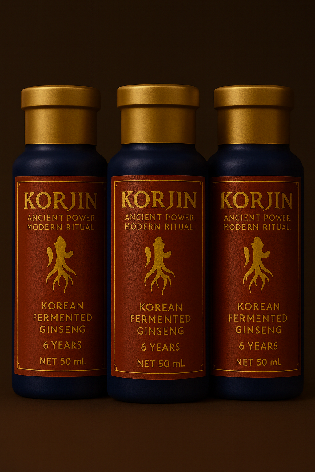 Korjin HanShot™ - Fermented Korean Red Ginseng Shot (50mL) | Clean Energy, Focus, Adaptogens