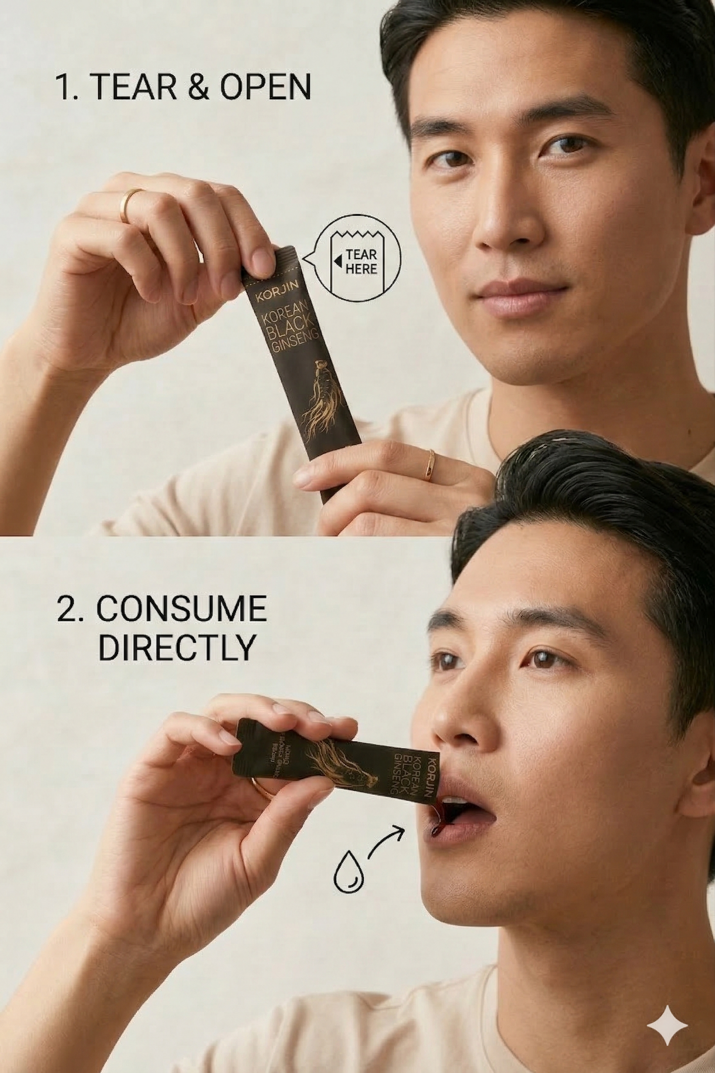 Korean Black Panax Ginseng Liquid Extract Sticks