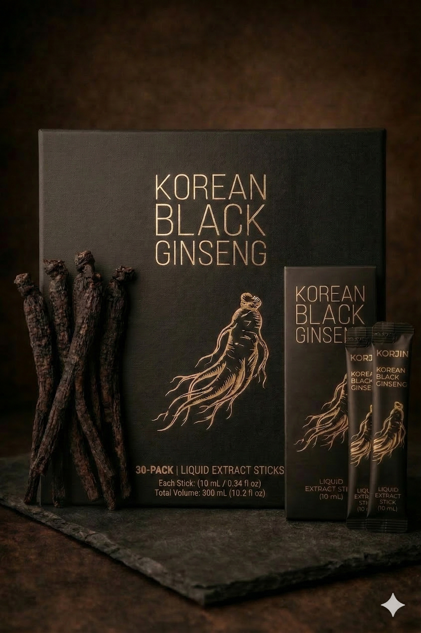 Korean Black Panax Ginseng Liquid Extract Sticks