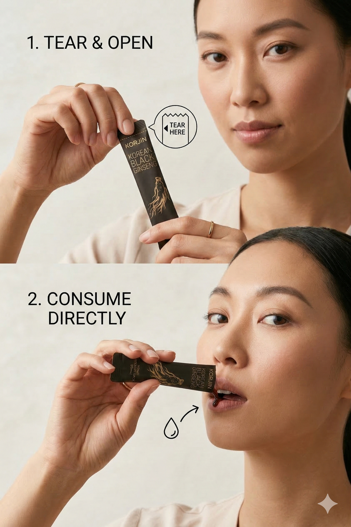 Korean Black Panax Ginseng Liquid Extract Sticks