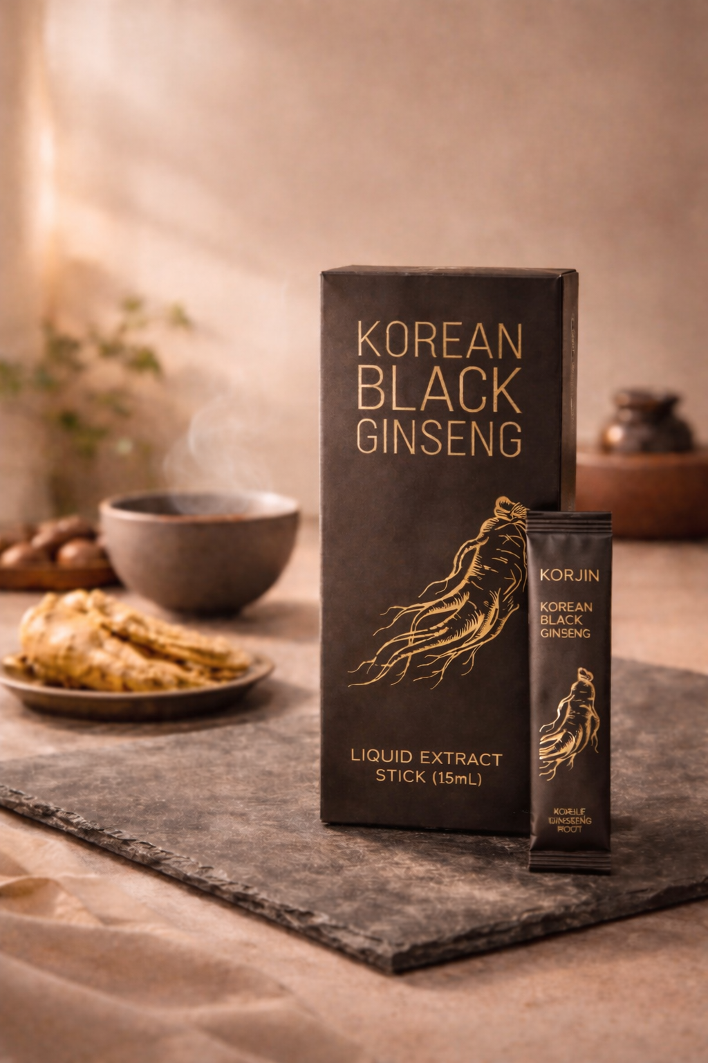 Korean Black Ginseng Extract Sticks (30 pack)