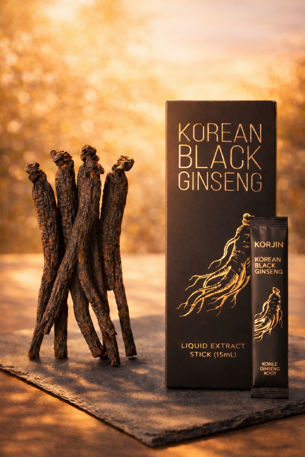 Korean Black Ginseng Extract Sticks (30 pack)