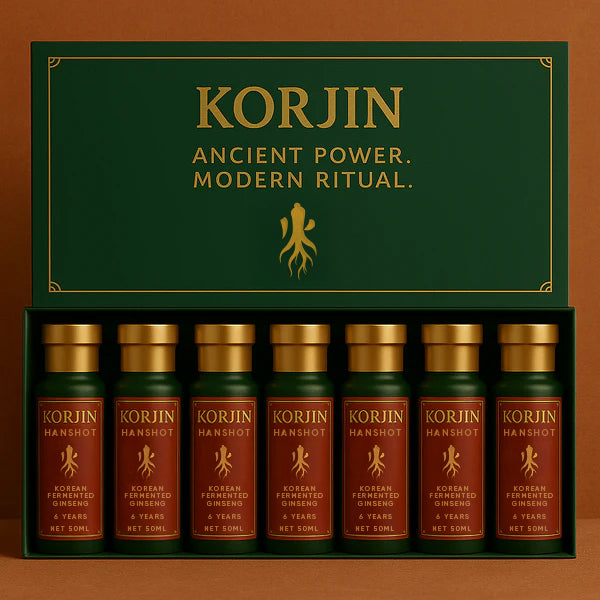 Korjin HanShot™ - Fermented Korean Red Ginseng Shot (50mL) | Clean Energy, Focus, Adaptogens