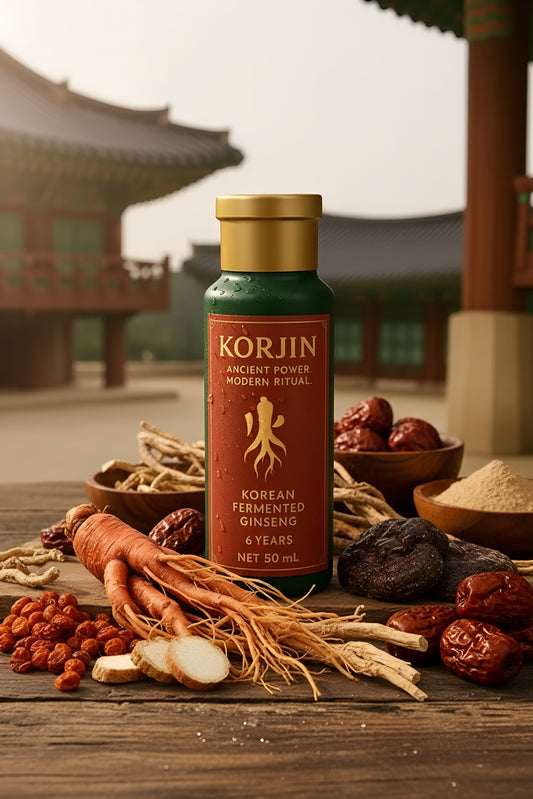 Korjin HanShot™ - Fermented Korean Red Ginseng Shot (50mL) | Clean Energy, Focus, Adaptogens